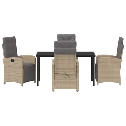 Garten Essgruppe 5 pcs Beige Poly-Rattan