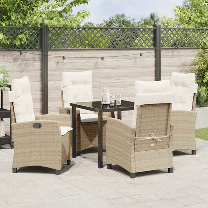 Garten Essgruppe 5 pcs Beige Poly-Rattan