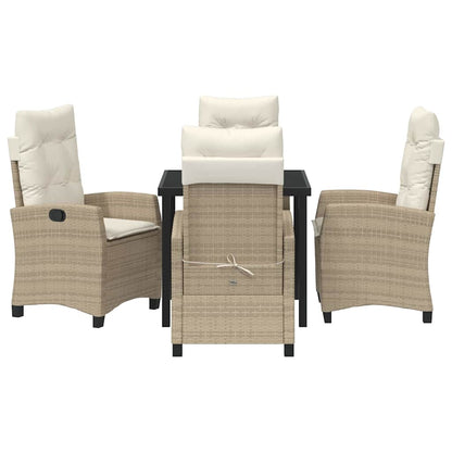 Garten Essgruppe 5 pcs Beige Poly-Rattan