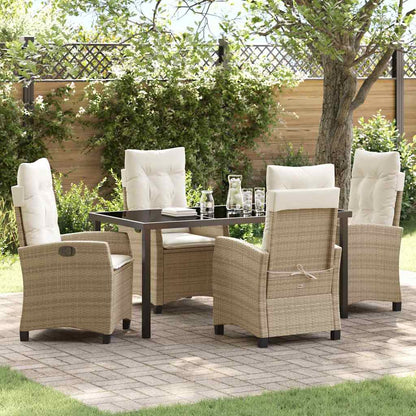 Garten Essgruppe 5 pcs Beige Poly-Rattan