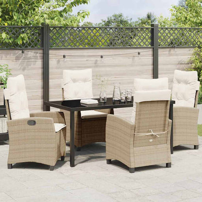Garten Essgruppe 5 pcs Beige Poly-Rattan