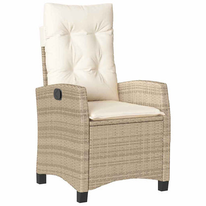 Garten Essgruppe 7 pcs Beige Poly-Rattan