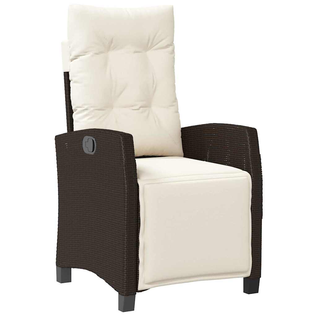 Garten Essgruppe 3 pcs Braun Poly-Rattan