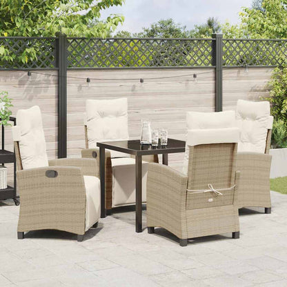 Garten Essgruppe 5 pcs Beige Poly-Rattan