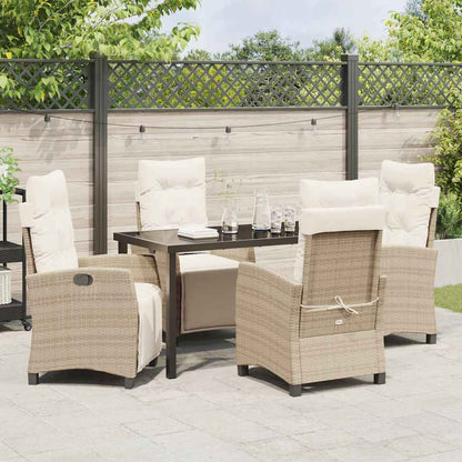 Garten Essgruppe 5 pcs Beige Poly-Rattan