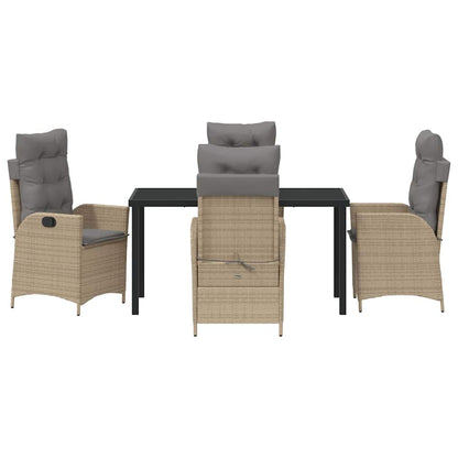 Garten Essgruppe 5 pcs Beige Poly-Rattan