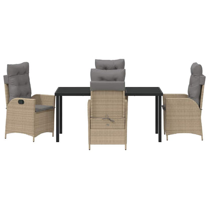 Garten Essgruppe 5 pcs Beige Poly-Rattan