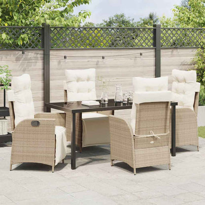 Garten Essgruppe 5 pcs Beige Poly Rattan