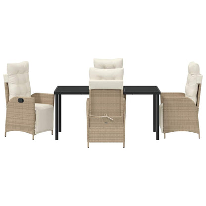 Garten Essgruppe 5 pcs Beige Poly Rattan