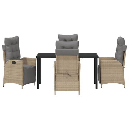 Garten Essgruppe 5 pcs Beige Poly Rattan