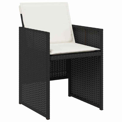 Garten Essgruppe 5 pcs Schwarz Poly-Rattan