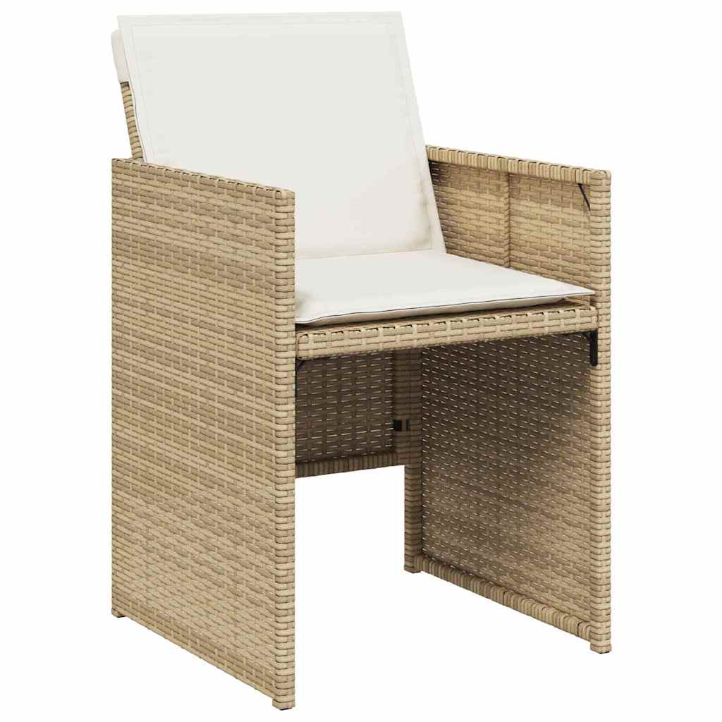 Garten Essgruppe 5 pcs Beige Poly-Rattan
