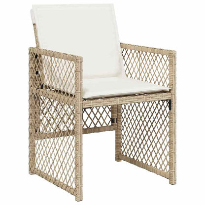 Garten Essgruppe 5 pcs Beige Poly-Rattan