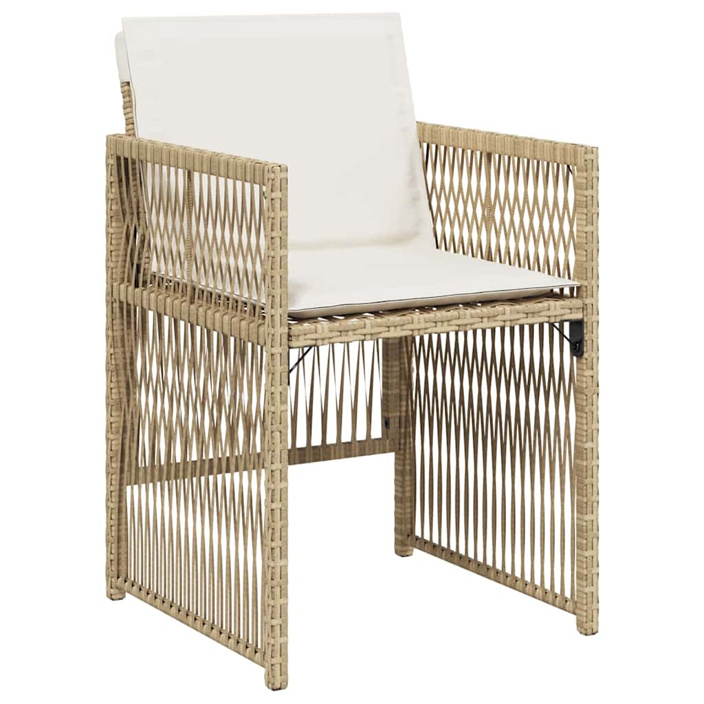 Garten Essgruppe 5 pcs Beige Poly Rattan