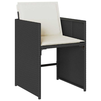 Garten Essgruppe 5 pcs Schwarz Poly-Rattan