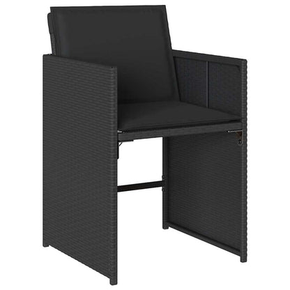 Garten Essgruppe 5 pcs Schwarz Poly-Rattan