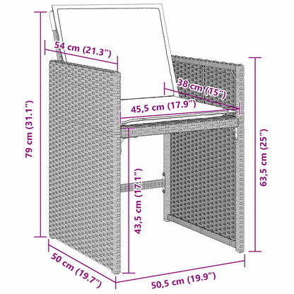 Garten Essgruppe 5 pcs Hellgrau Poly-Rattan