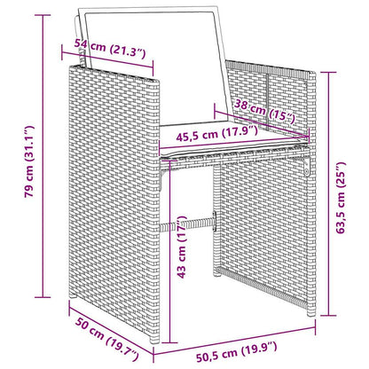 Garten Essgruppe 5 pcs Beige Poly-Rattan