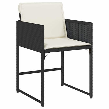 Garten Essgruppe 5 pcs Schwarz Poly-Rattan