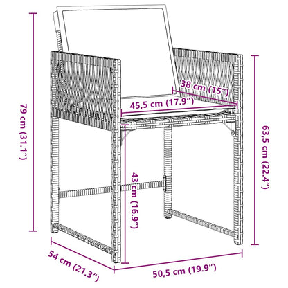 Garten Essgruppe 5 pcs Beige Poly-Rattan
