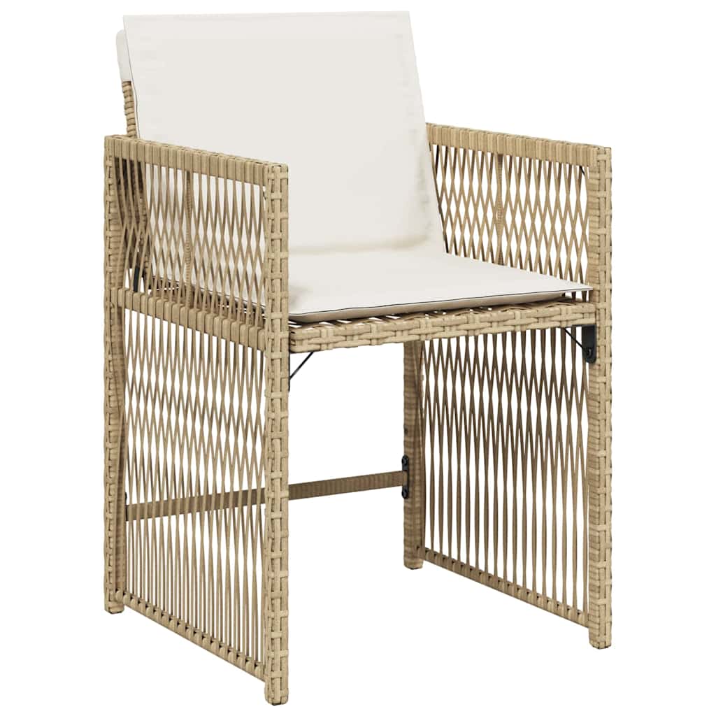 Garten Essgruppe 5 pcs Beige Poly-Rattan