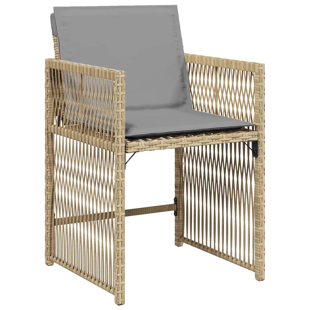 Garten Essgruppe 5 pcs Beige Poly-Rattan