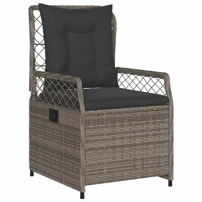 Garten Essgruppe 7 pcs Grau Poly-Rattan