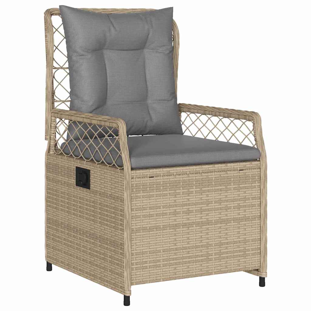 Garten Essgruppe 7 pcs Beige Poly-Rattan