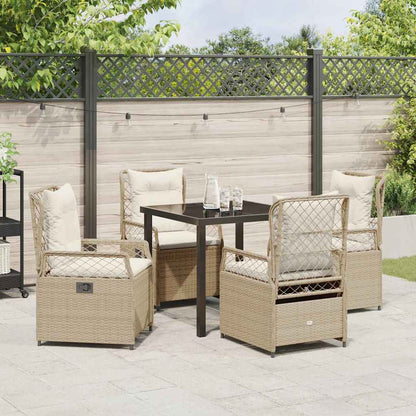 Garten Essgruppe 5 pcs Beige Poly-Rattan