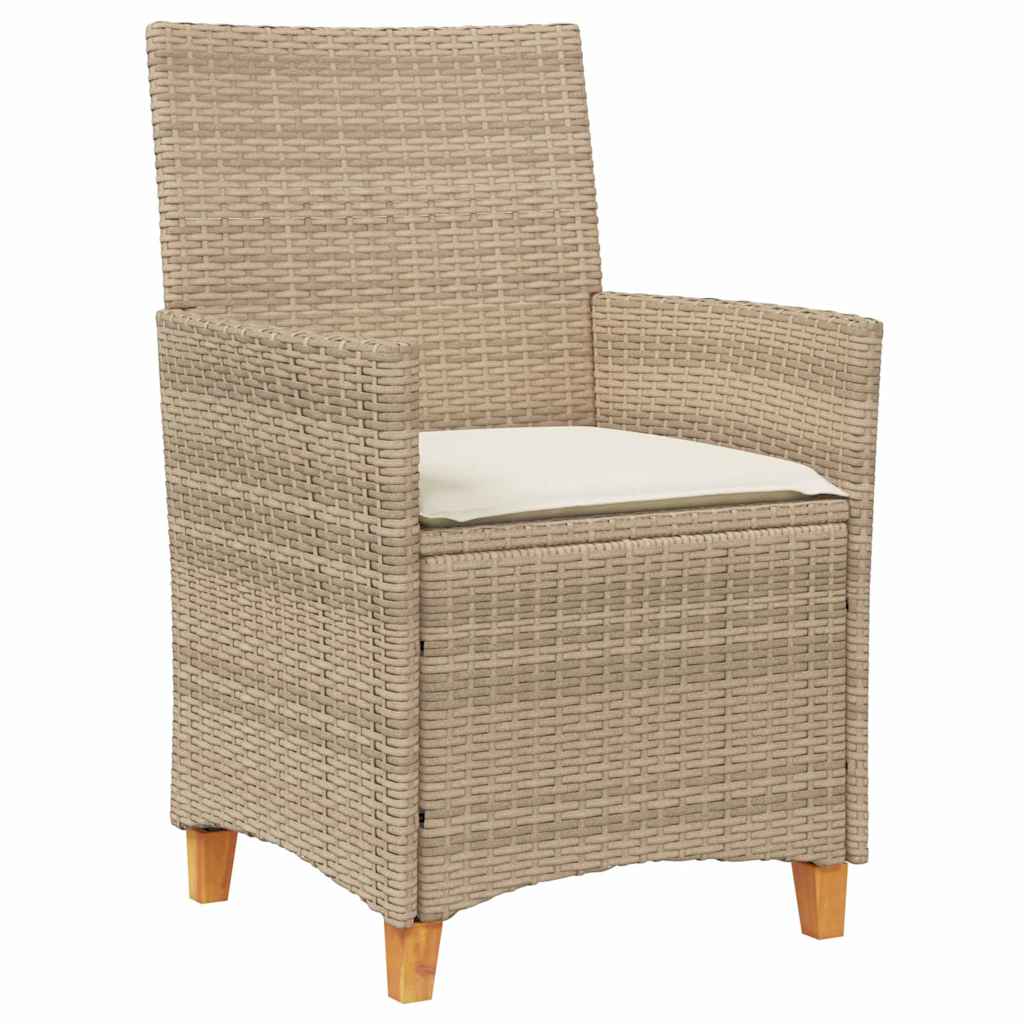 Garten Essgruppe 5 pcs Beige Poly-Rattan