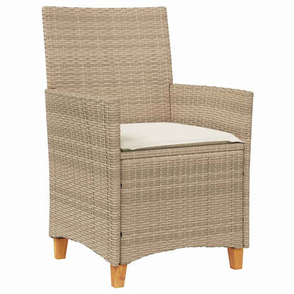 Garten Essgruppe 5 pcs Beige Poly-Rattan