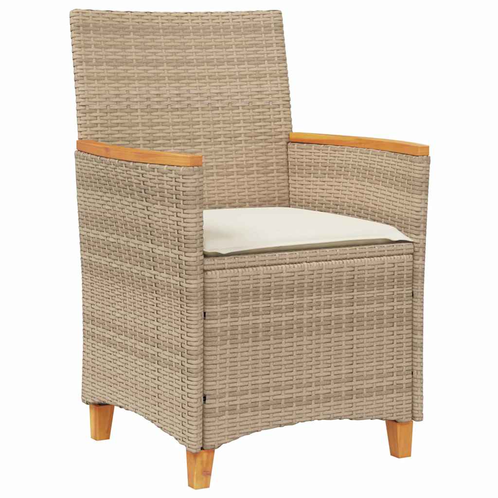 Garten Essgruppe 3 pcs Beige Poly-Rattan