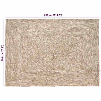 Bereichsteppich Braun 200 x 290 cm Jute