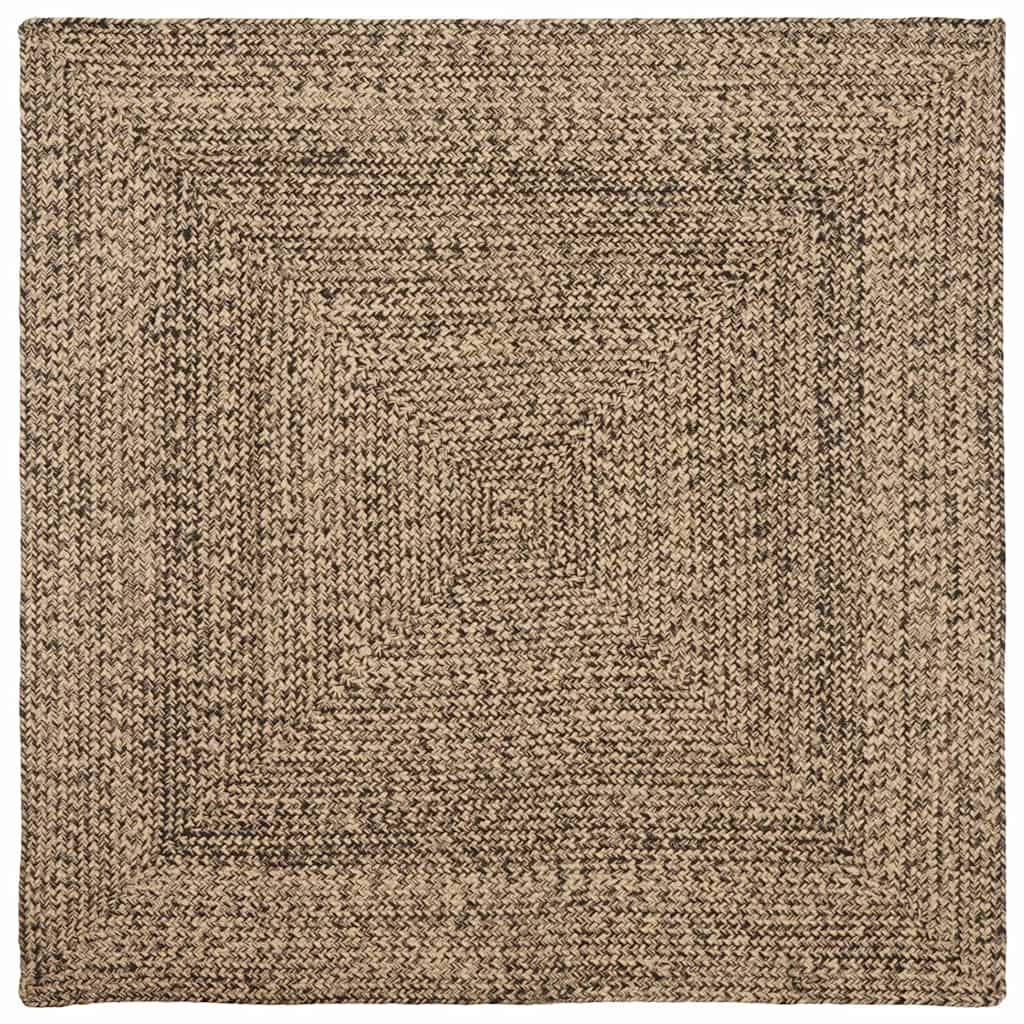Bereichsteppich Braun 120 x 120 cm Jute