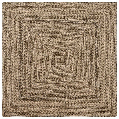 Bereichsteppich Braun 160 x 160 cm Jute
