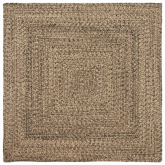Bereichsteppich Braun 160 x 160 cm Jute