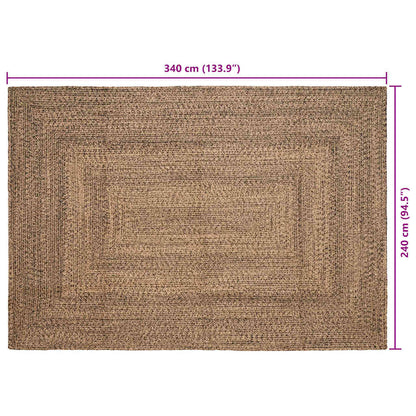 Bereichsteppich Braun 240 x 340 cm Jute