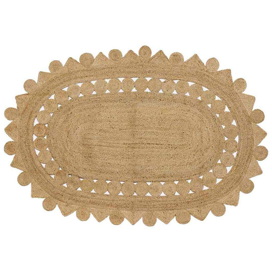 Teppich Braun 152 x 245 cm Jute