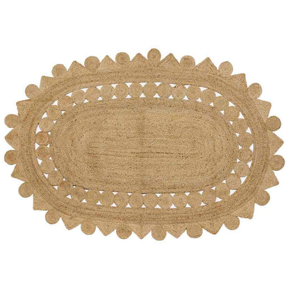 Teppich Braun 205 x 305 cm Jute