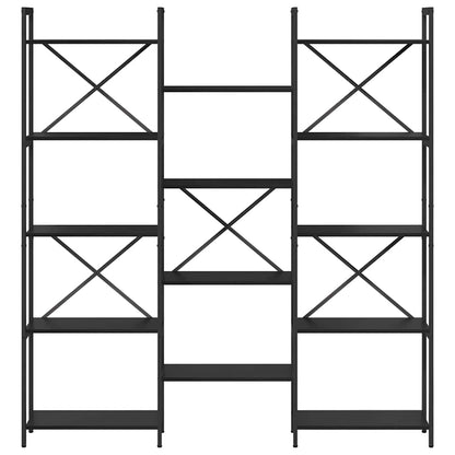 Regal Schwarze Eiche 156 x 25 x 167.5 cm Holzwerkstoff
