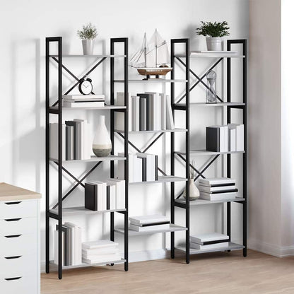Regal Grau Sonoma 156 x 25 x 167.5 cm Holzwerkstoff