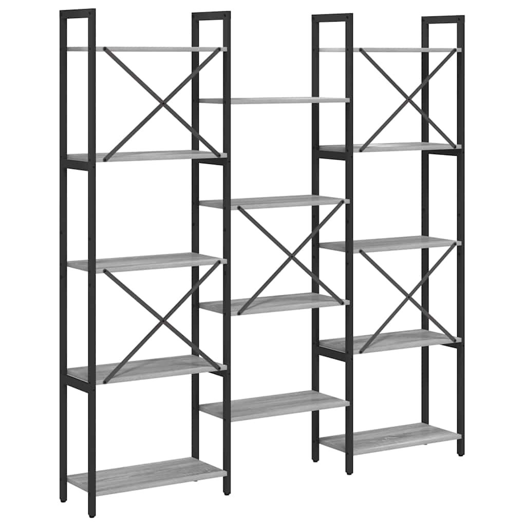 Regal Grau Sonoma 156 x 25 x 167.5 cm Holzwerkstoff