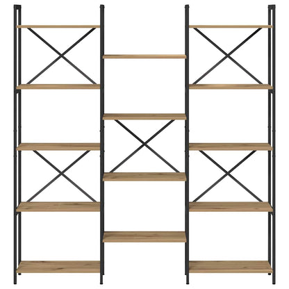 Regal Eiche handwerklich 156 x 25 x 167.5 cm Holzwerkstoff