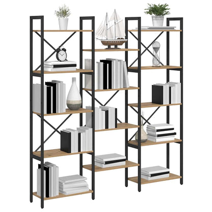 Regal Eiche handwerklich 156 x 25 x 167.5 cm Holzwerkstoff