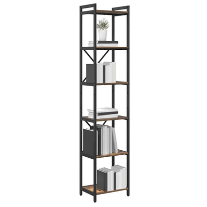 Bücherregal Räuchereiche 40 x 30 x 188 cm Holzwerkstoff