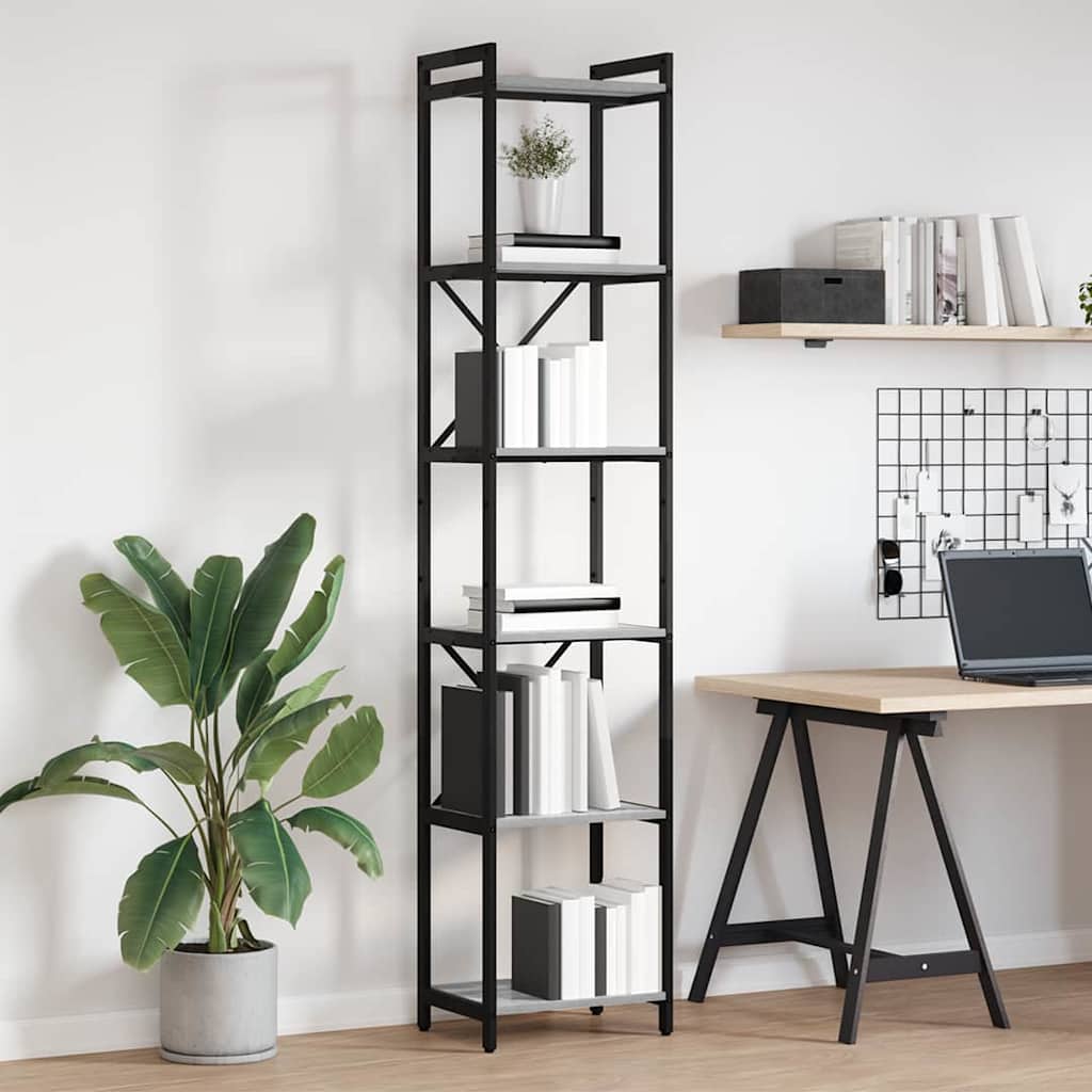 Bücherregal Grau Sonoma 40 x 30 x 188 cm Holzwerkstoff