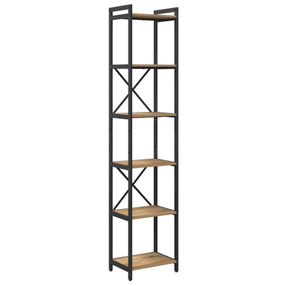Bücherregal Eiche handwerklich 40 x 30 x 188 cm Holzwerkstoff