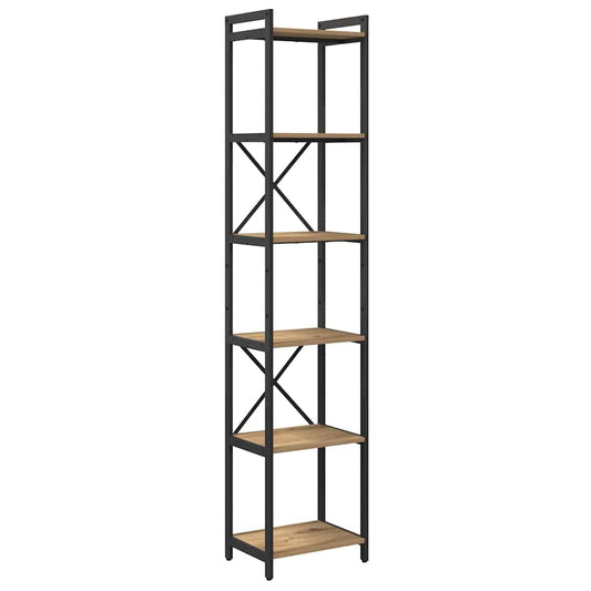 Bücherregal Eiche handwerklich 40 x 30 x 188 cm Holzwerkstoff