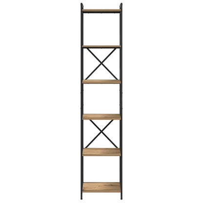 Bücherregal Eiche handwerklich 40 x 30 x 188 cm Holzwerkstoff