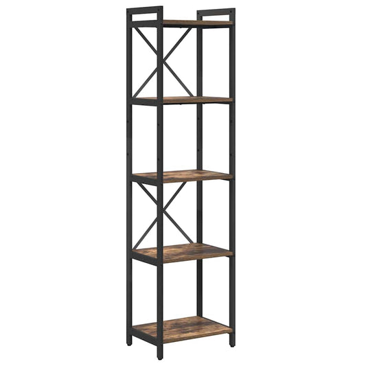 Bücherregal Räuchereiche 40 x 30 x 153 cm Holzwerkstoff